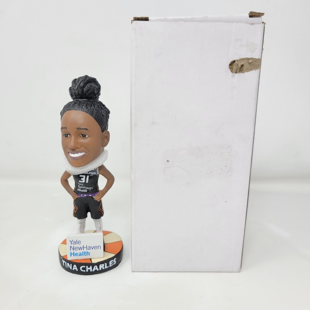 Tina Charles WNBA Connecticut Sun Bobblehead #31 Yale New Haven Health with Box